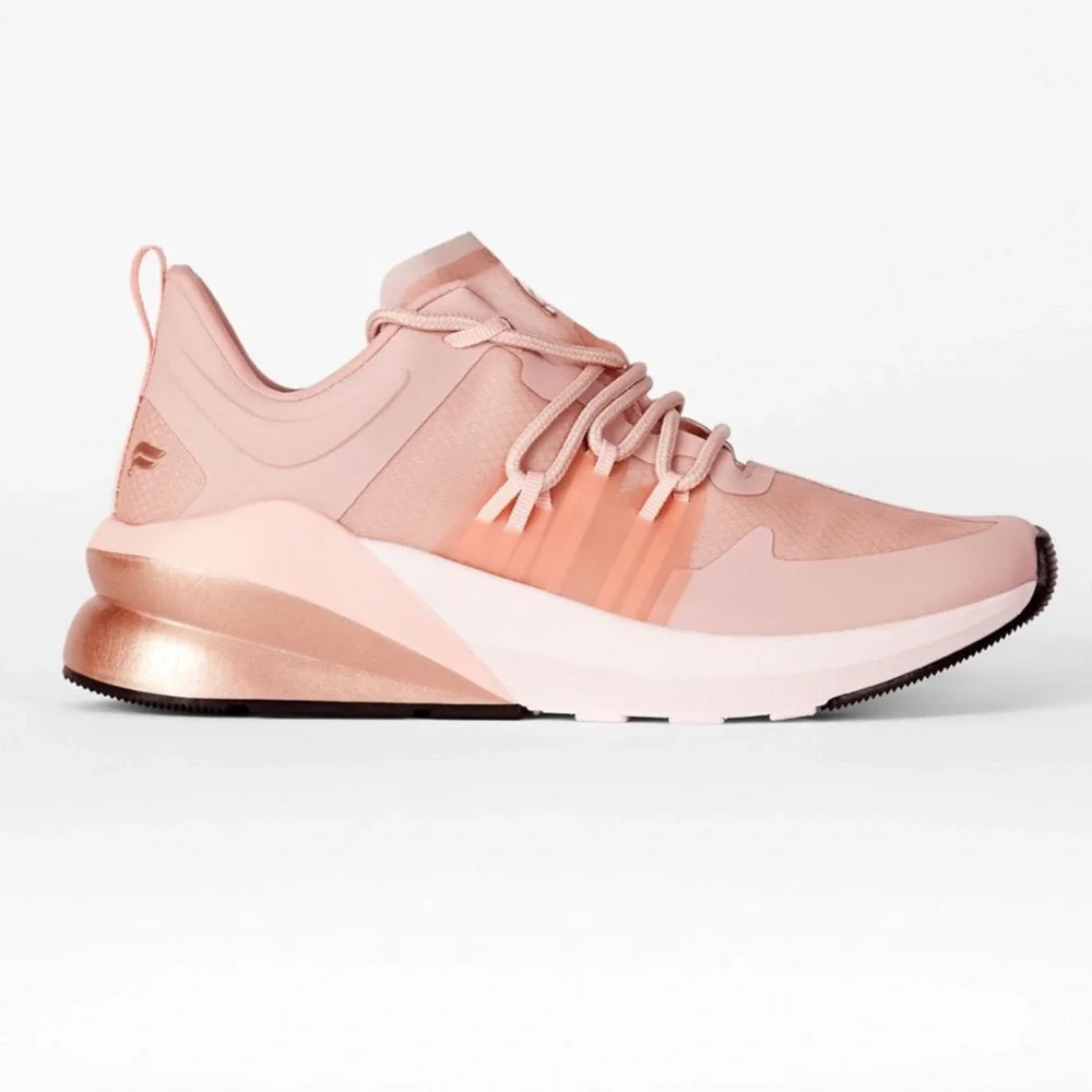 FABLETICS PALM PERFORMANCE ALMOND ROSE GOLD LACE UP CHUNKY SNEAKER SIZE 9